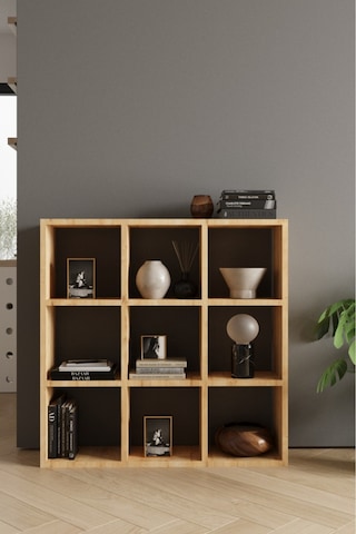 Classy 107oya 9 Raflı Kare Kitaplık Safir Meşe