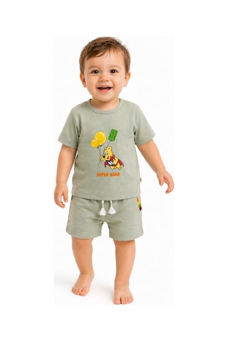 Haribo Bebek T-shirt Şort Takım Haki Erkek
