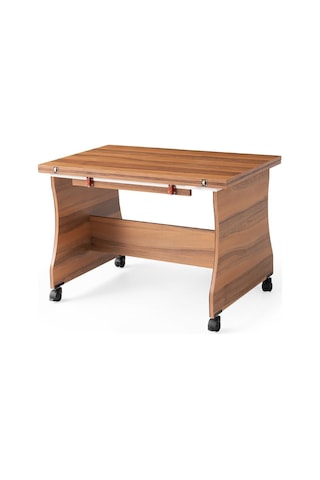 Bade Tekerlekli Açılır Orta Sehpa 60 95cm Demonte Ceviz