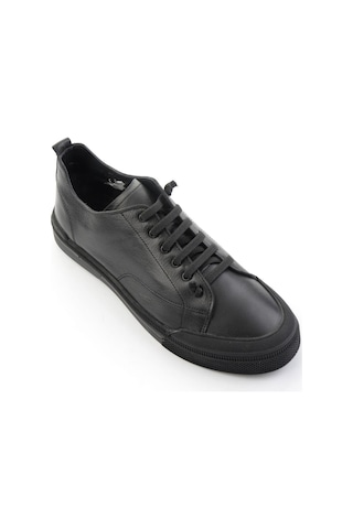 Bambi Siyah Hakiki Deri Erkek Sneaker E01585773443