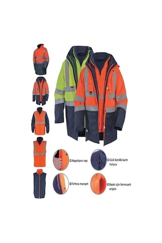 Turuncu 5+1 Reflektörlü Parka 5 Farklı Kullanım Modeli
