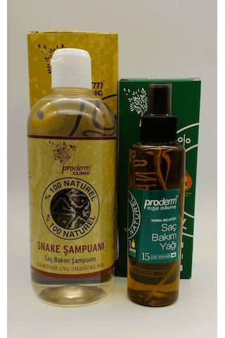 Proderm Snake Şampuanı 500 ML + Normal Saçlar İçin Saç Bakım Yağı 150 ML