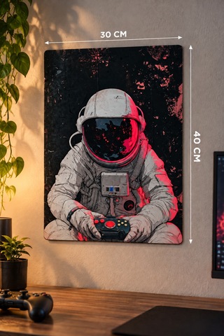 Gamer Set - 30x40 Dekoratif Metal Tablo - 50x40 Özel Tasarım Gaming Mouse Pad Ve Özel Tasarım Kupa 3'lü Oyuncu Odası Hediye Seti