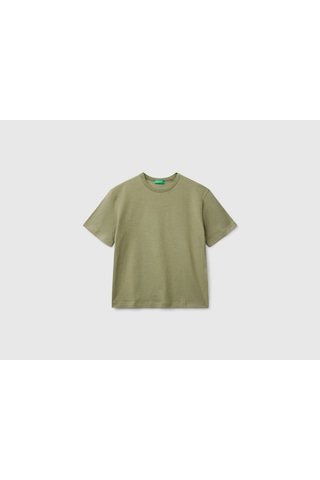 Mayoral Benetton Erkek Çocuk Logo Baskı Detaylı Oversize T-shirt