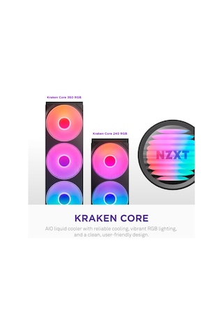 Tr Kraken Core 240 Rgb Rl-kr24c-b1 Siyah İşlemci Sıvı Soğutucu