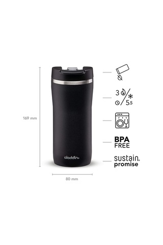 Lava Black Unisex Aladdin Mocca Thermavac Kilitli Kapaklı-0.35 Li