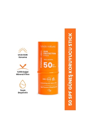 Bade Natural Mineralli ve Besleyici Güneş Koruyucu Stick SPF50 6 G