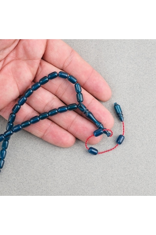 Sıkma Kehribar Kapsül Kesim Sistemli Bilek Boy 5x8mm Tesbih Zümrüt Yeşili