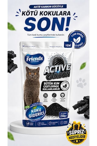 Friends Aktif Karbon Kedi Kumu Koku Giderici 250 Gr