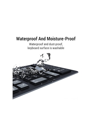 Geeksen "taşınabilir Katlanabilir Usb Silikon Klavye - Sessiz, Su Geçirmez, 103 Tuşlu Pc/laptop İçin"