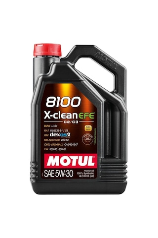 Motul 8100 X-Clean Efe C2/C3 SAE 5W-30 Tam Sentetik Motor Yağı 5 L Motul 8100 X-Clean Efe C2/C3 SAE 5W-30 Tam Sentetik Motor Yağı 5 L