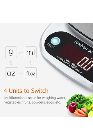 Taşınabilir Dijital Terazi Mini Dijital Mutfak Terazisi Profesyonel Hassas Elektronik