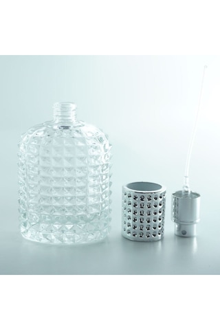 Parfüm Şişesi 50 Ml 5 Adet Oval Noktalı Kristal Boş Parfüm Şişesi