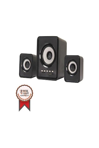Torima D23 Bluetooth Hoparlör 3.5mm Jack Kablolu Bilgisayar Hoparlörü Siyah
