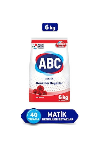 ABC Matik Gül Tutkusu Toz Çamaşır Deterjanı 40 Yıkama 6 KG