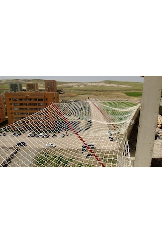 Inşaat Güvenlik Ağı 6 Mm Ip Kalınlığı 10 Cm E 10 Cm Göz Aralıklı