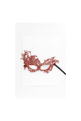 Çift Taraflı Dantel Maskeli Siyah Kırmızı Renk Seçenekli Şık Masquerade Yüz Aksesuarı Parti Stil Model - 7