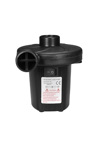 Lemestar Ev/araç İkili Kullanım Elektrikli Hava Pompa, 220v Eu Şarj, 480l/min Hızlı Doldurma, 3 Farklı Uç, Siyah Abs Materyal