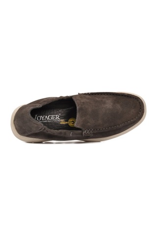 Voyager Antrasit Süet Erkek Hakiki Deri Smart Casual Loafer Ayakkabı Hafızalı Rahat Taban Sensitive M599 M