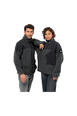 Jack Wolfskin Maarweg Jkt Unisex Outdoor Peluş Ceket 1711241-6502 Siyah