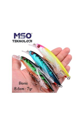 MSO Olta Balıkçılık Minnow 8.6cm 7gr Rapala Sahte Yem