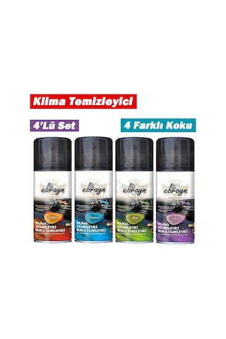 Klima Temizleyici Koku Bombası Klima Koku Giderici Sprey 4'lü Set