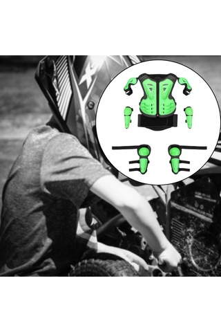 Suntek Motosiklet Diz Dirsek Kol Omuz Koruma Pedi Yeşil