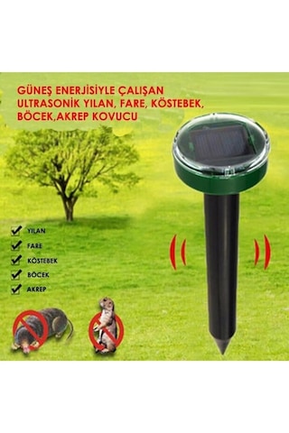Solar Güneş Enerjili Haşerat Kovucu & Köstebek Yılan Akrep Fare Kovucu & Etkili Yöntem & Toprağa Saplamalı