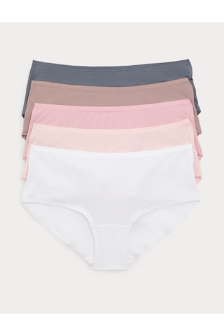Marks & Spencer 5'li Dikişsiz Short Külot Seti Pembe