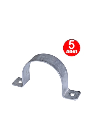 No:10 Çiftli Sac Kablo Kroşe 50mm Demir Köprü Metal Boru Tutma Bağlama Kelepçesi -5adet