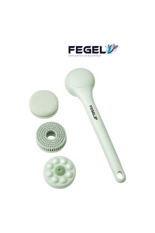 FG-18 3 Başlıklı Şarjlı Döner Lif ve Duş Fırçası (39.4 cm)
