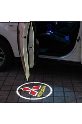 OtoÇizgi Mitsubishi Kapı Altı Logo Led Aydınlatma Hayalet 2 Adet OtoÇizgi