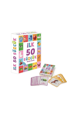 İlk 50 Sözcük Flash Cards Zeka Kartları Eğitici Kartlar