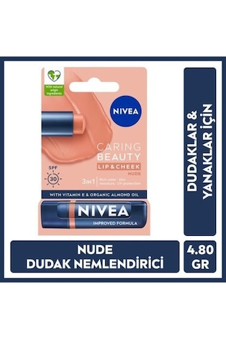 4.8 Gr Renkli Dudak Bakım Kremi, Nemlendirici Ve Spf30 Koruma