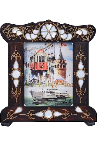 Nusnus İşlemeli Kartpostallık 24x22 Cm No2 Kahverengi