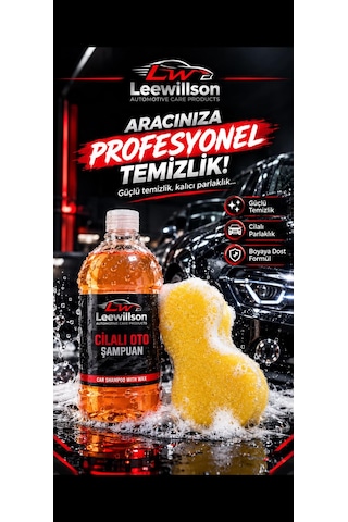 Premium Cilalı Oto Şampuanı 800 Ml - 2'si 1 Arada Ultra Temizleme Ve Koruyucu Wax Cila Etkisi - Araç Dış Yüzey Bakımı