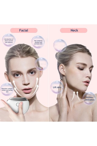 Hangfox Yüz Geliştirici Elektrikli Masaj Aleti - Lifting Ve Güzellestirme Fonksiyonu İle Beyaz Renk Çok Renkli