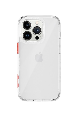 Rock Apple Uyumlu iPhone 14 Kılıf Air Serisi Şeffaf Silikon - Beyaz Beyaz