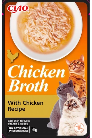 Ciao Broth Tavuk Sulu & Tavuklu Yetişkin Kedi Çorbası 50 G