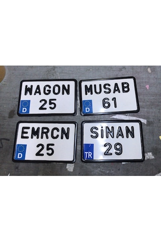 Dekor Plaka.Bisiklet Plakası.Kare Plaka.Motor Plakası Türkiye