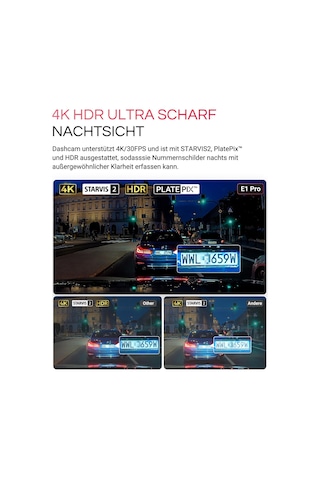 Vantrue E1 Pro 4k Hdr Starvıs 2 Araç Ön Kamerası, Cpl'li 5 Ghz Wifi Mini Araç Kamerası, Gps Sesli Komutlar, 15 Saniye. Tampon Park İzleme, Harika Gece Görüşü, 1,54 İnç 160 Gizli Araç Kamerası, Maks. 1tb