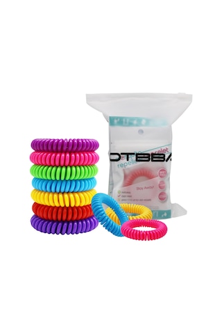 Geekyou 20 Adet Eva Plastik Kovucu Bileklik + 4 Çırtı Seti - Yeşil, Sarı, Kırmızı, Mavi Renkler - 5.2 Cm Çap