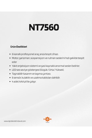 Nt Tools Elektronik 6 Kanal Kombinasyon Stetoskop Seti