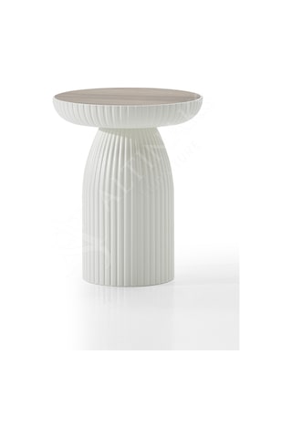 Diamond Sehpa,bohem Sehpa, Tekli Sehpa,yan Sehpa,zigon Sehpa - Aytaşı & Ud Renk Tabla Aytaşı Gövde & Ud Açık Ceviz Rengi Tabla
