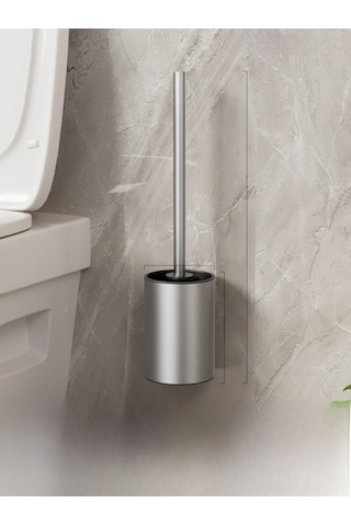Yifomall Banyo Temizlik Seti: Paslanmaz Çelik Tuvalet Fırçası - Köşesiz Tasarım, Duvar Montajlı/kuru Kaldırabilir, Delme Yok, Ev Kullanıma Uygun Diğer