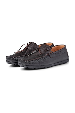 Borde Hakiki Deri Erkek Günlük Ayakkabı, Loafer Ayakkabı, Hafif Ayakkabı