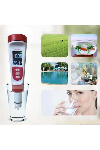 2 In 1 Ph Sıcaklık Ölçer Led Li Sıcaklık Göstergeli Ph Cihazı 1