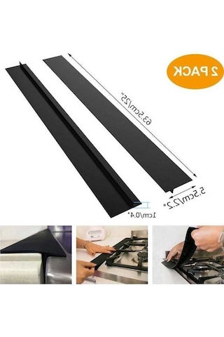 Pazly Isıya Dayanıklı Soba Boşluk Kapağı Mutfak Contaları Dolgusu 25inch Siyah