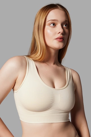 Fit Women Kalın Askılı Pedsiz Büstiyer Korsesi Seamless 5050 Ten