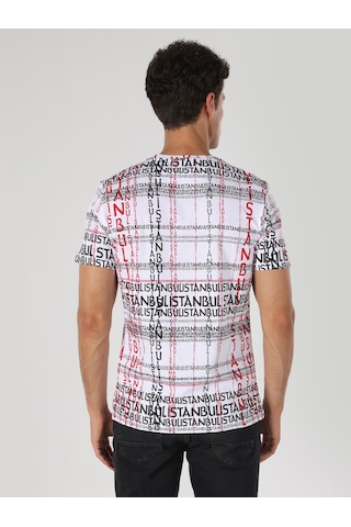 Colin'S Istanbul Baskılı Beyaz Erkek Kısa Kol Tişört Cl1064300_Q1.V1_Wht